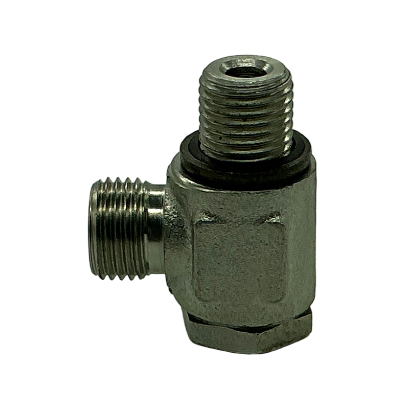 How does the unique design of a metric banjo fitting allow for fluid or gas transfer at a 90-degree angle through a hollow bolt?